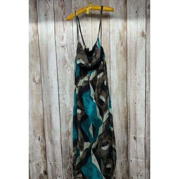 Fashion Nova Jumping To Conclusions Multi Color Teal Black Elegant Size 1X - Picture 2 of 3